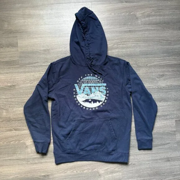 Vans Men's Mountain Grid Hoodie - Navy - Picture 1 of 6